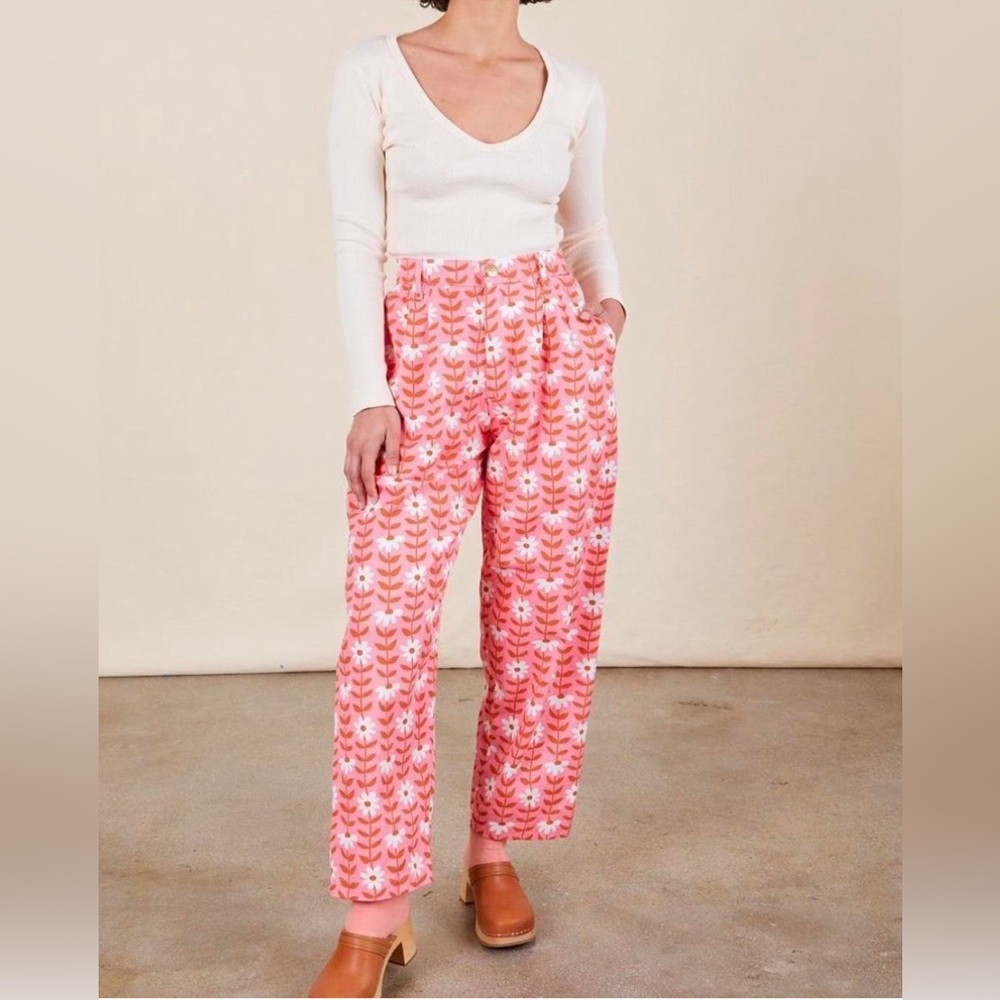 Big Bud Press Pink Daisy Chain Trousers XS